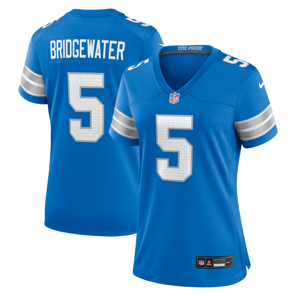 Teddy Bridgewater 5 Detroit Lions Women's Team Game Jersey - Blue