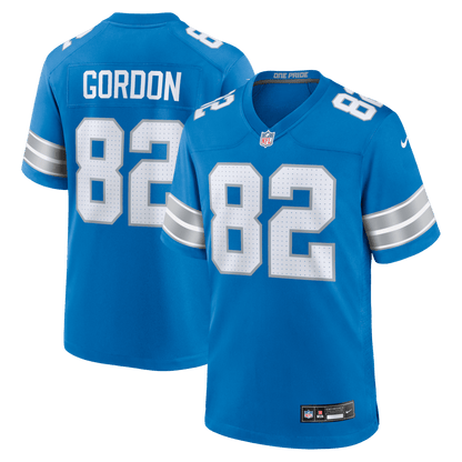 Thomas Gordon 82 Detroit Lions Team Game Men Jersey - Blue