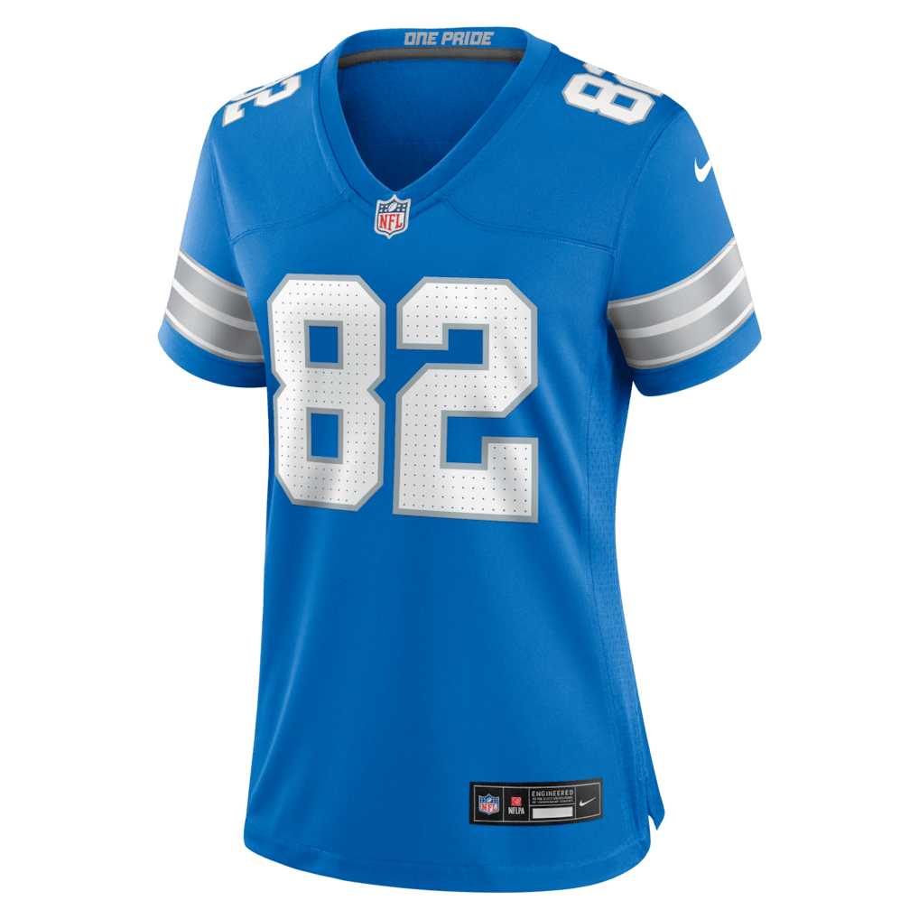 Thomas Gordon 82 Detroit Lions Women's Team Game Jersey - Blue