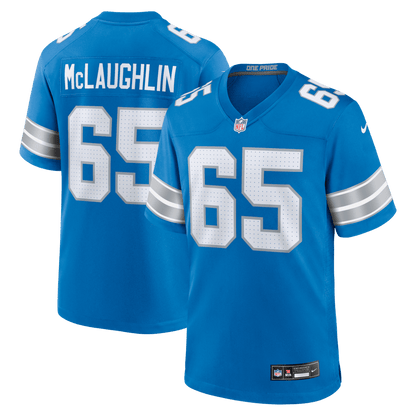 Seth McLaughlin 65 Detroit Lions Team Game Men Jersey - Blue