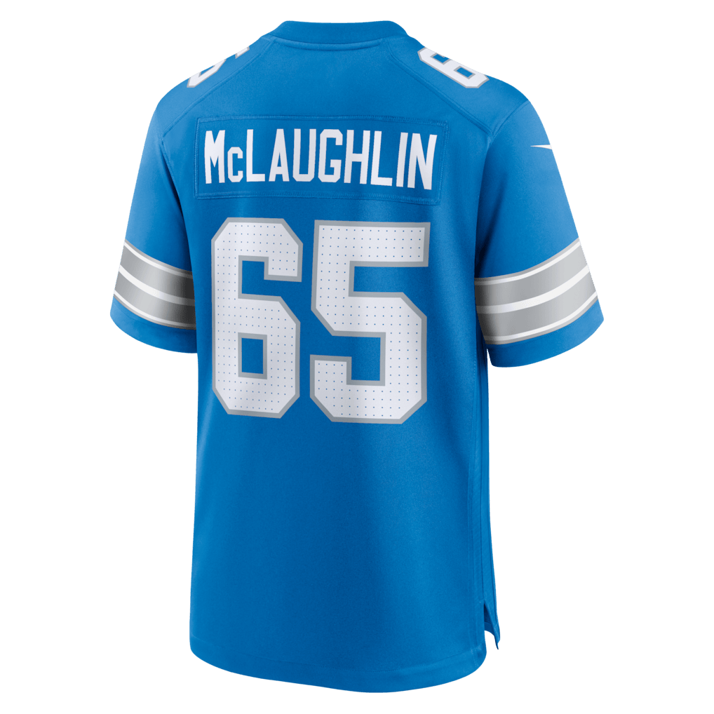 Seth McLaughlin 65 Detroit Lions Team Game Men Jersey - Blue