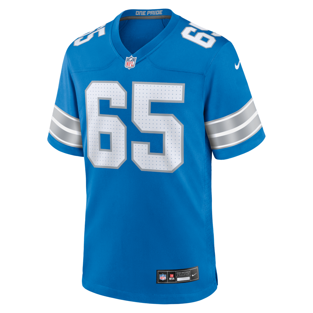 Seth McLaughlin 65 Detroit Lions Team Game Men Jersey - Blue