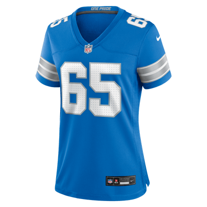 Seth McLaughlin 65 Detroit Lions Women's Team Game Jersey - Blue