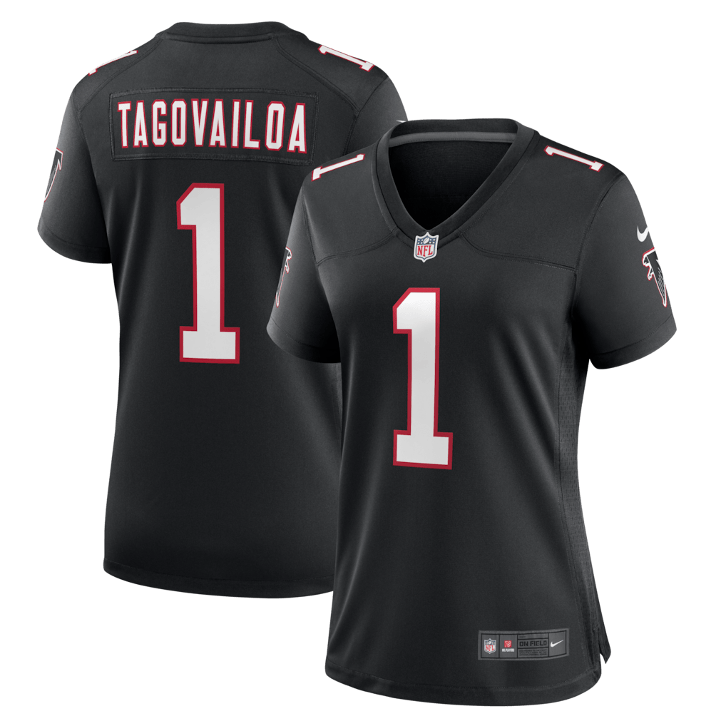 Tua Tagovailoa 1 Atlanta Falcons Women's Alternate Game Jersey - Black