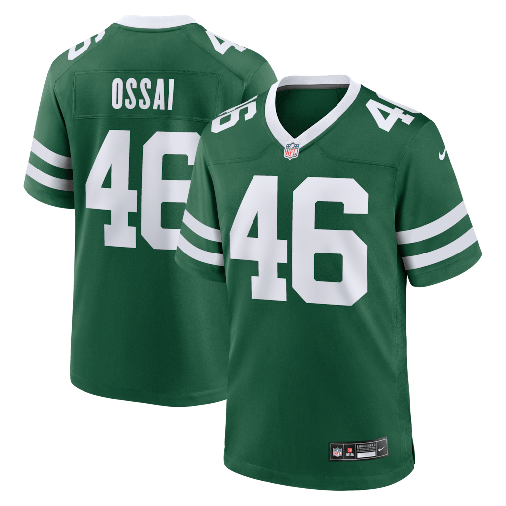 Joseph Ossai 46 New York Jets Team Game Men Jersey - Legacy Green