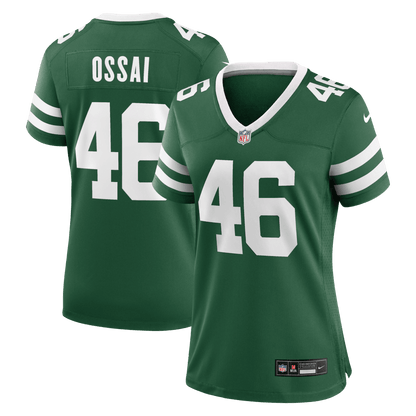 Joseph Ossai 46 New York Jets Women's Team Game Jersey - Legacy Green