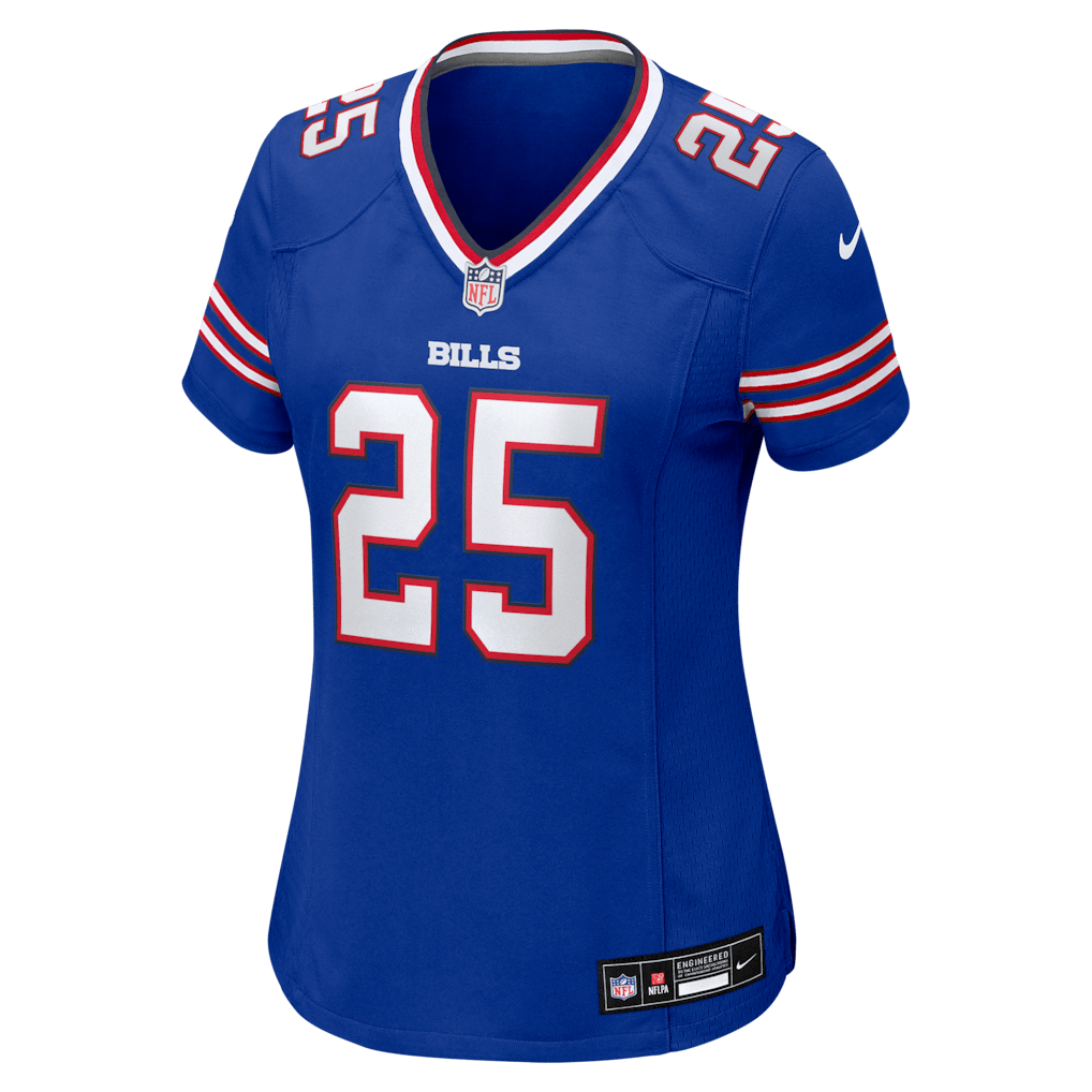 Geno Stone 25 Buffalo Bills Women's Team Game Jersey - Royal