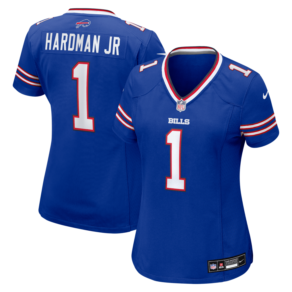 Mecole Hardman 1 Buffalo Bills Women's Team Game Jersey - Royal