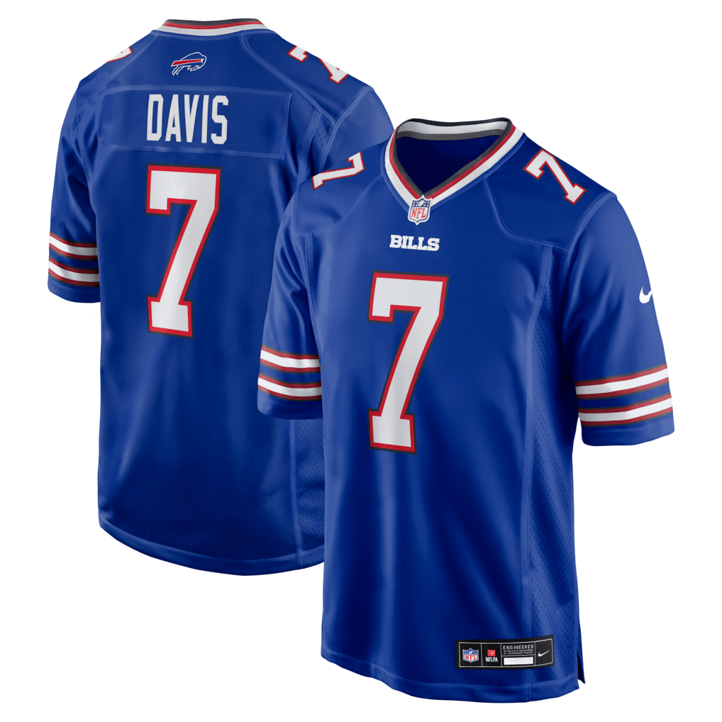 Ray Davis 7 Buffalo Bills Team Game Men Jersey - Royal