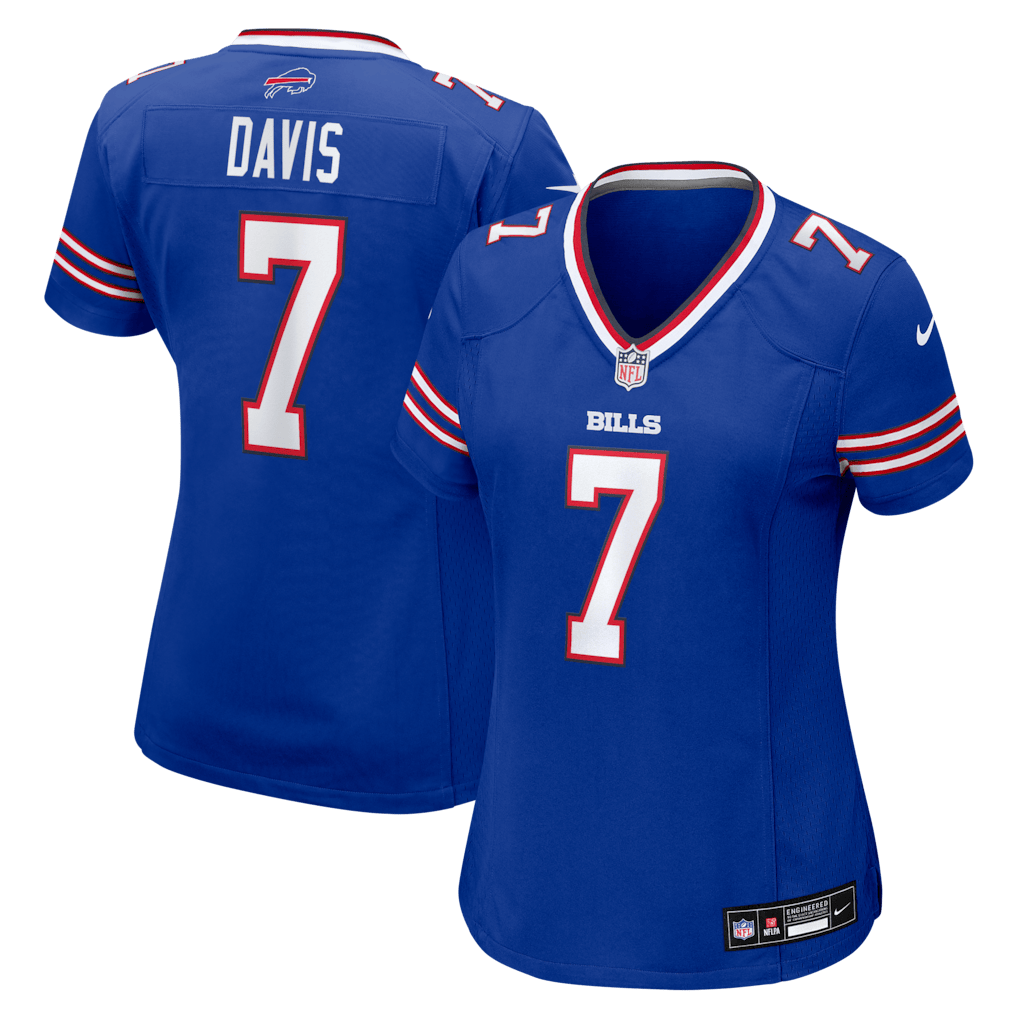 Ray Davis 7 Buffalo Bills Women's Team Game Jersey - Royal