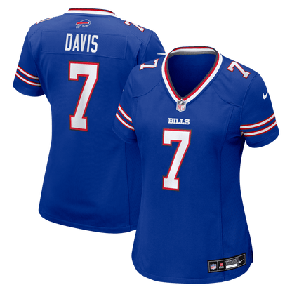 Ray Davis 7 Buffalo Bills Women's Team Game Jersey - Royal