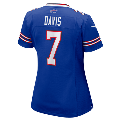 Ray Davis 7 Buffalo Bills Women's Team Game Jersey - Royal