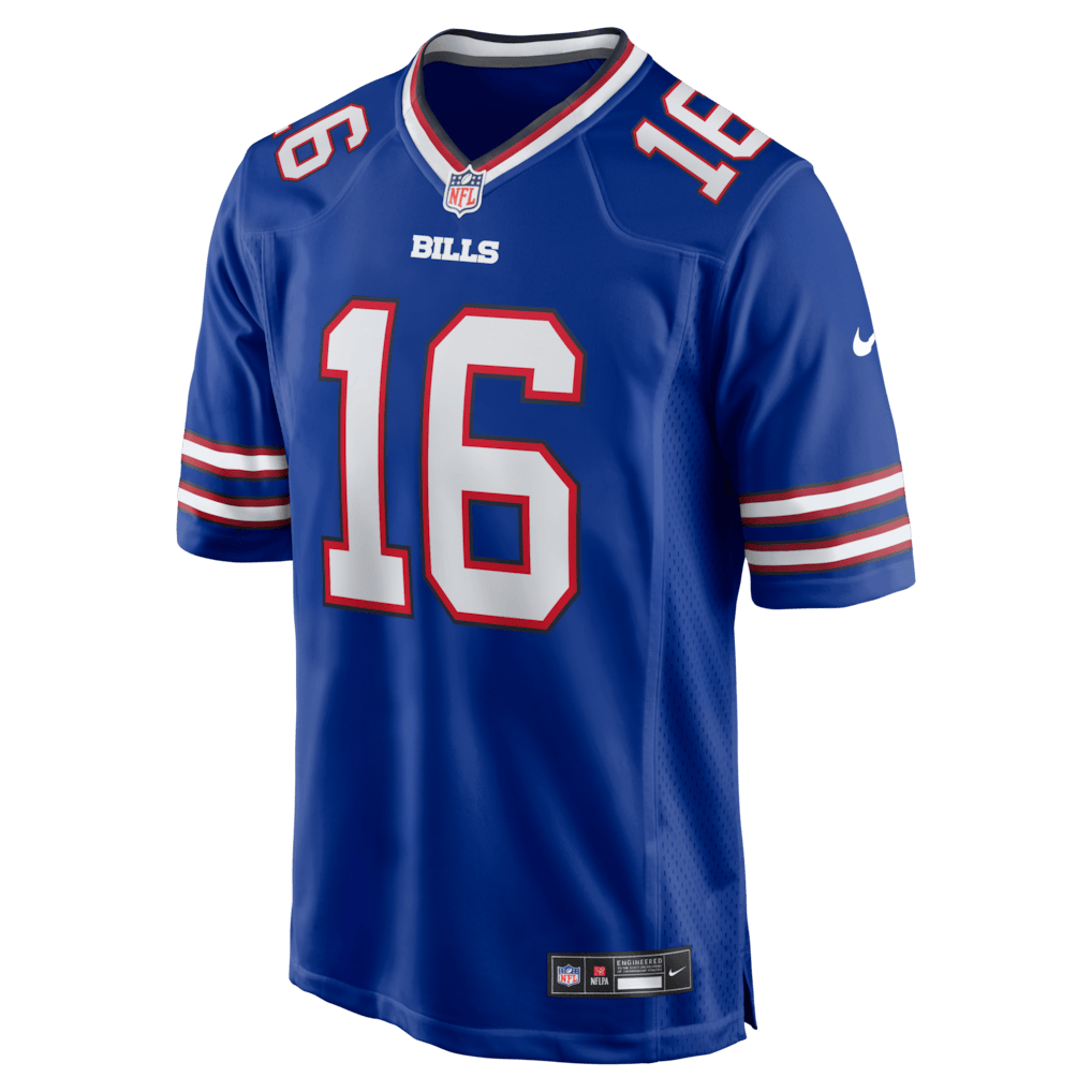 Tyler Bass 16 Buffalo Bills Team Game Men Jersey - Royal