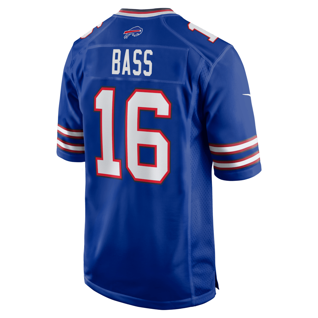 Tyler Bass 16 Buffalo Bills Team Game Men Jersey - Royal