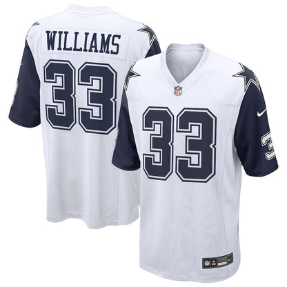 Javonte Williams 33 Dallas Cowboys Alternate Game Men Jersey - White