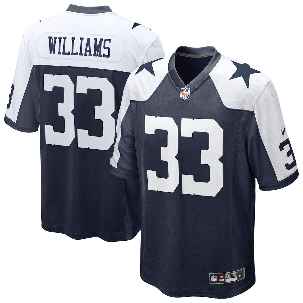 Javonte Williams 33 Dallas Cowboys Alternate Game Men Jersey - Navy