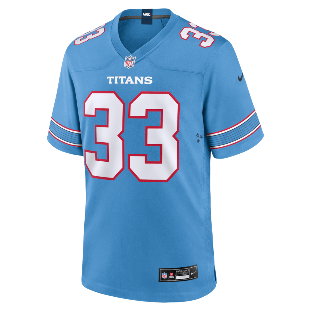 Cedric Gray 33 Tennessee Titans Game Men Jersey - Light Blue