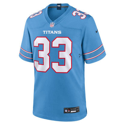 Cedric Gray 33 Tennessee Titans Game Men Jersey - Light Blue
