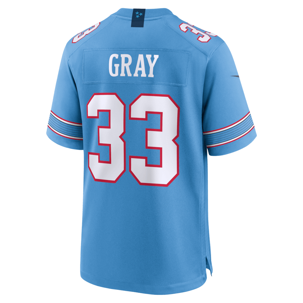 Cedric Gray 33 Tennessee Titans Game Men Jersey - Light Blue