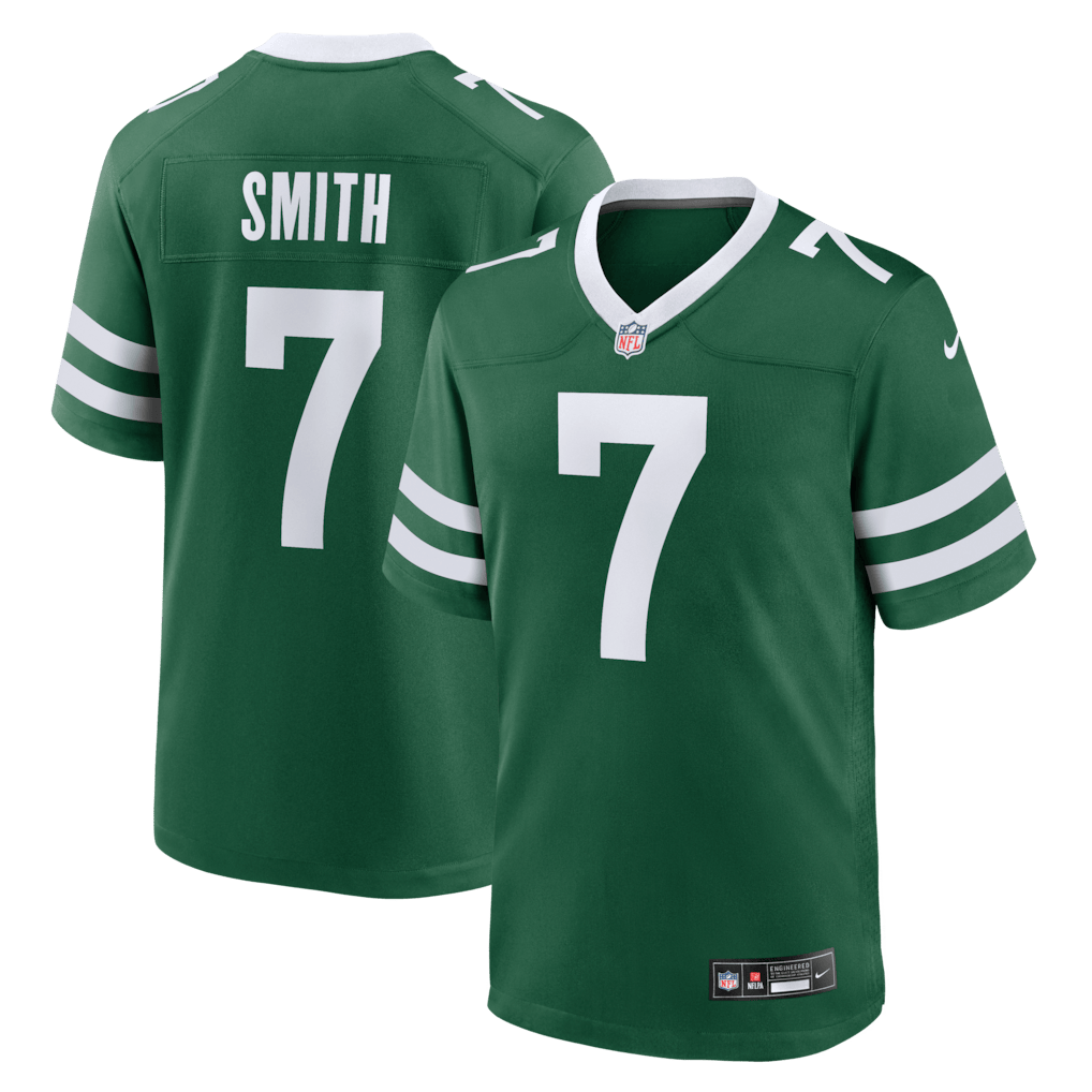 Geno Smith 7 New York Jets Team Game Men Jersey - Legacy Green