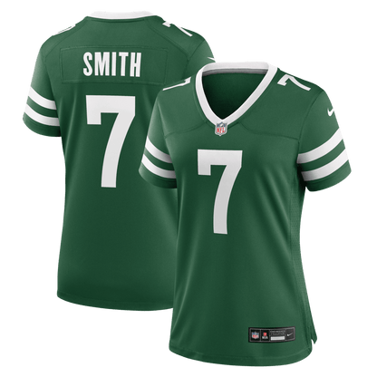 Geno Smith 7 New York Jets Women's Team Game Jersey - Legacy Green