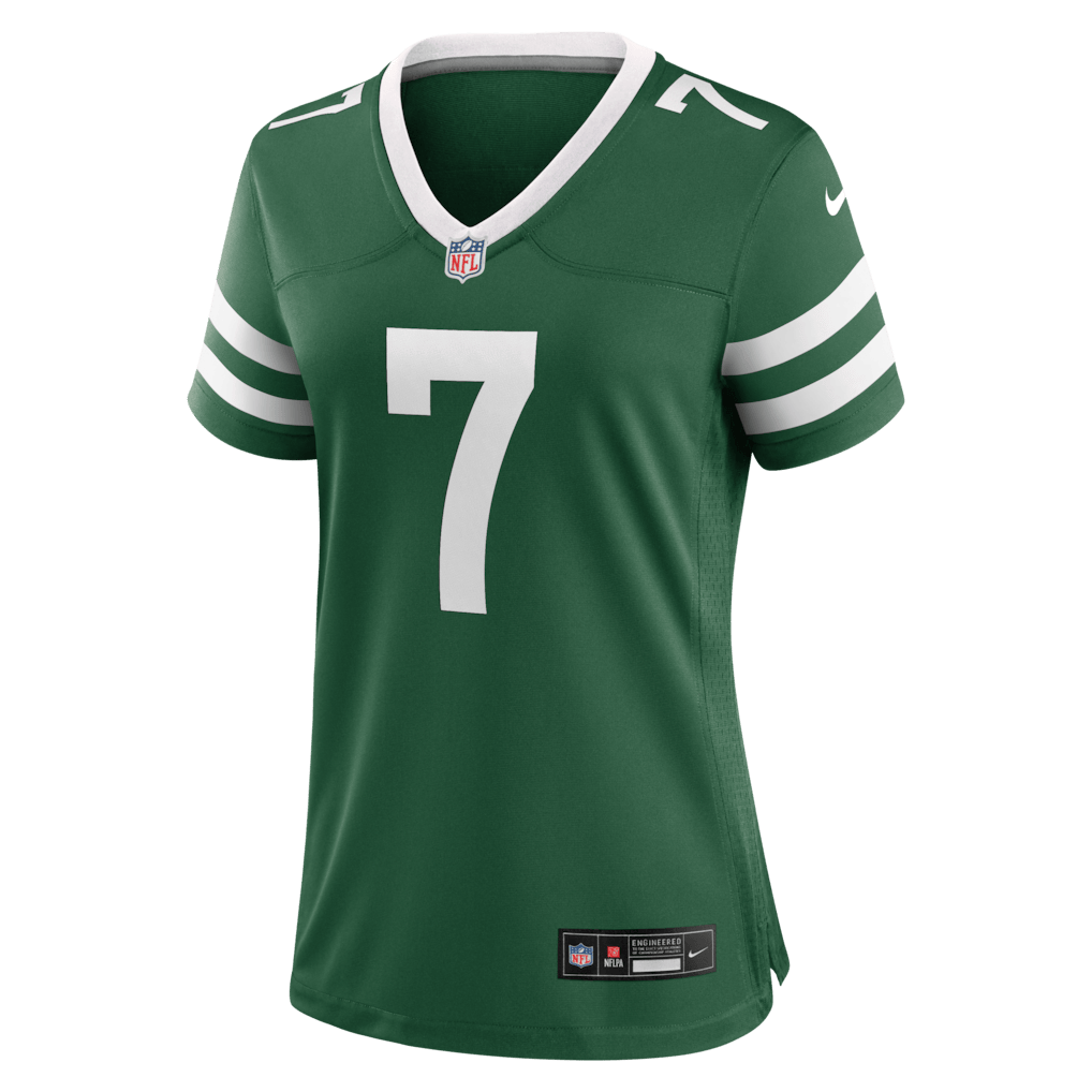 Geno Smith 7 New York Jets Women's Team Game Jersey - Legacy Green