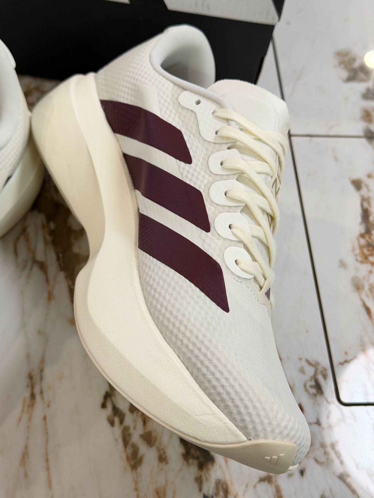 adidas Adizero Evo SL Woven "Off White / Maroon"