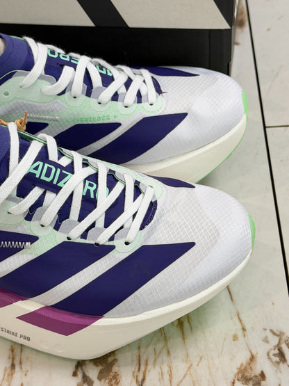 adidas Adizero Adios Pro 4 "Core White Purple Lime Burst" Running Shoes