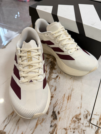 adidas Adizero Evo SL Woven "Off White / Maroon"