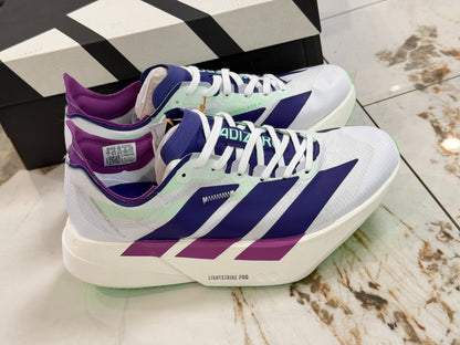 adidas Adizero Adios Pro 4 "Core White Purple Lime Burst" Running Shoes