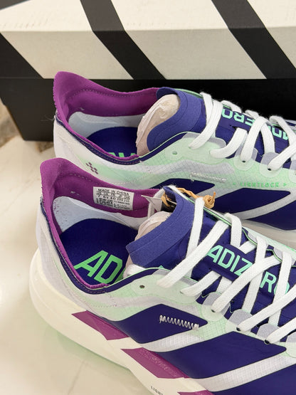 adidas Adizero Adios Pro 4 "Core White Purple Lime Burst" Running Shoes