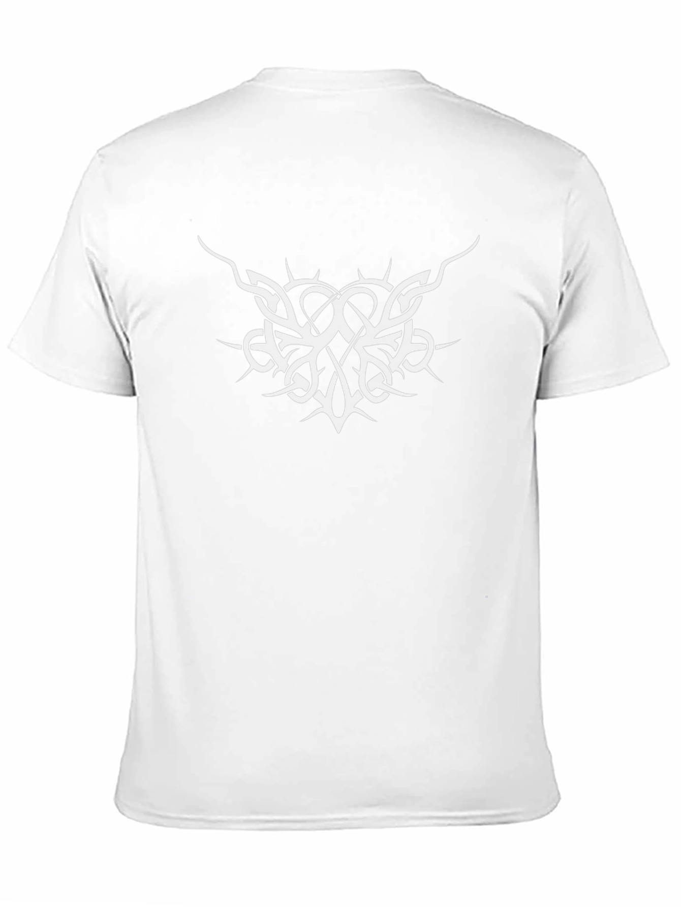 Black T-Shirt with White Tribal Graphic