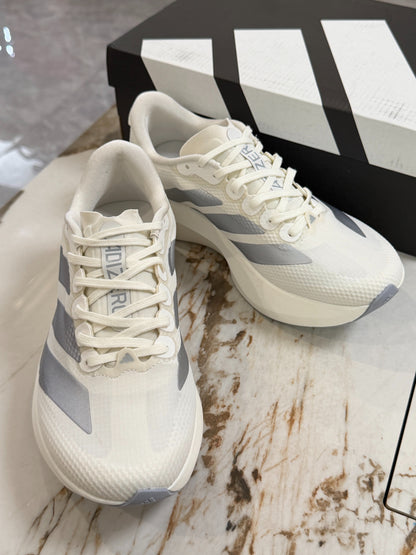 adidas Adizero Evo SL Woven Shoes - Core White / Halo Silver