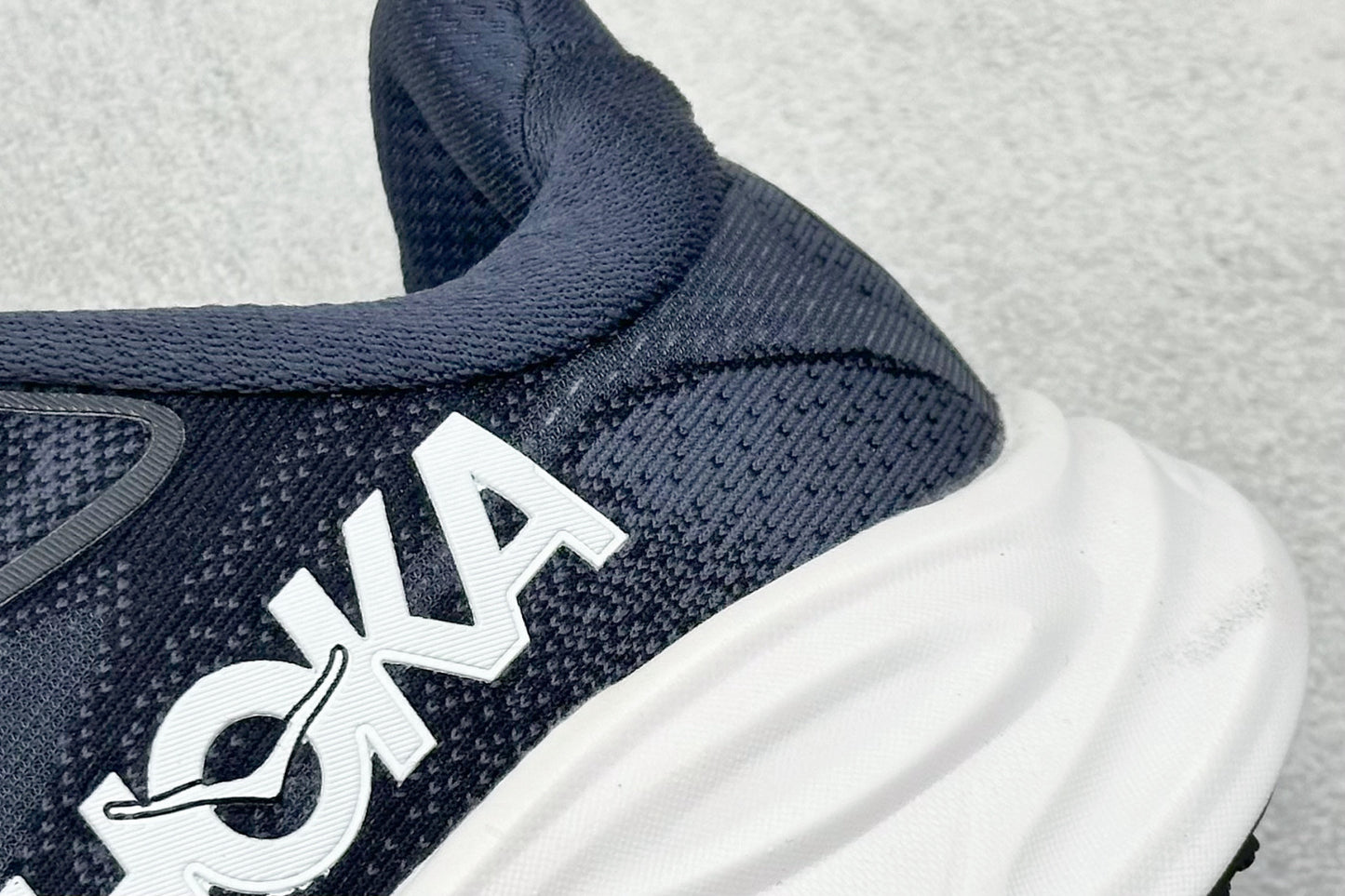 HOKA Clifton 10 Navy White Cushioned Road Running Sneakers