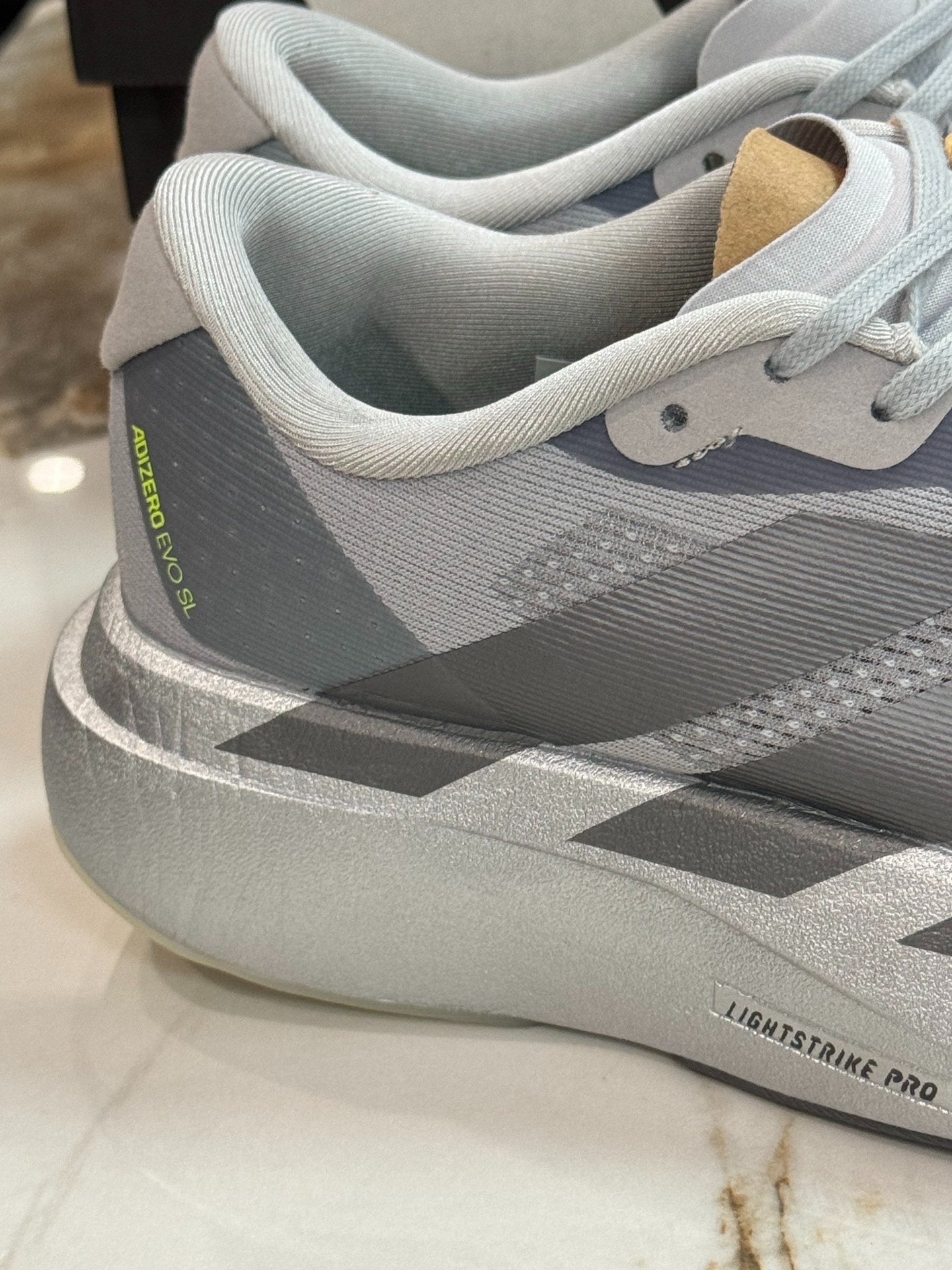 adidas Adizero Evo SL in the "Silver Metallic"