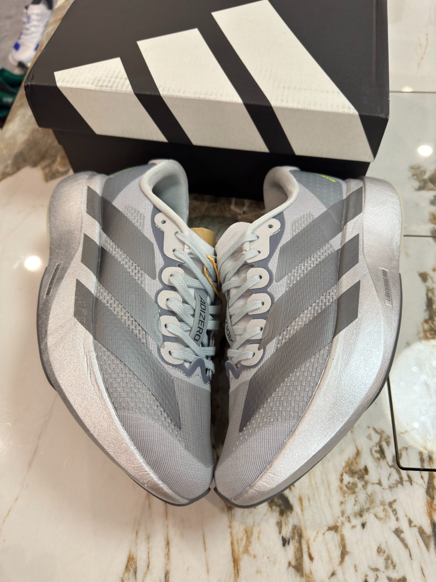 adidas Adizero Evo SL in the "Silver Metallic"