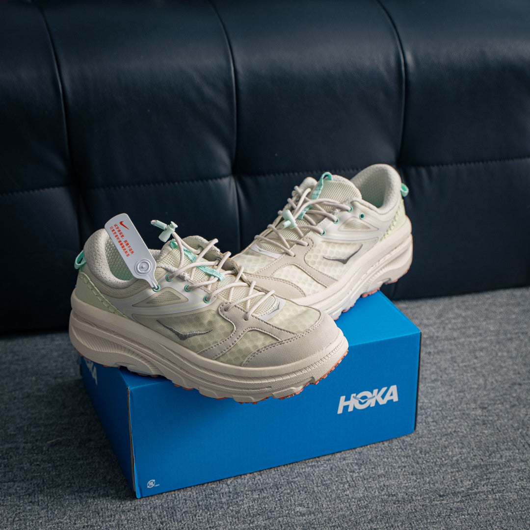 HOKA Bondi 8 "Beige/Mint" Low-Top Max-Cushioning Lifestyle Sneakers