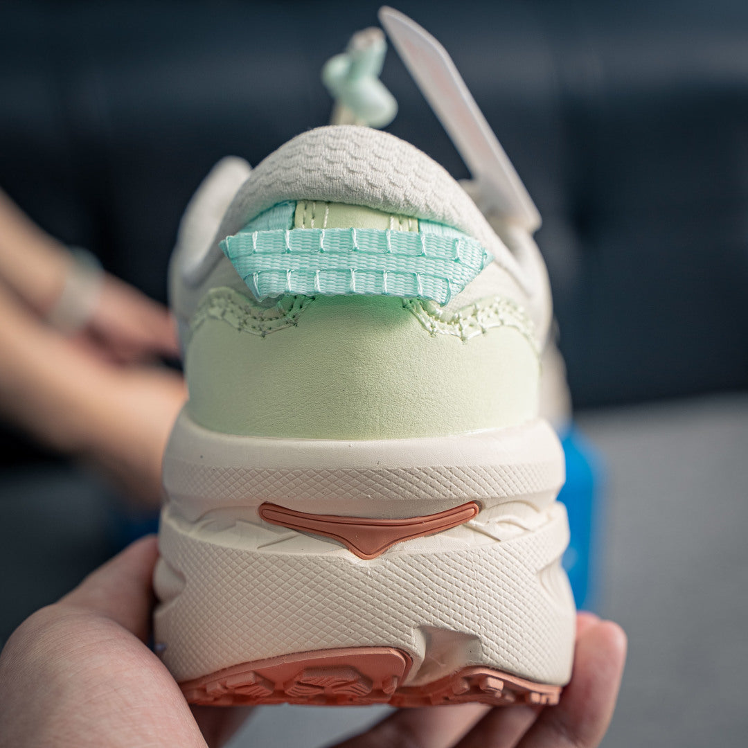 HOKA Bondi 8 "Beige/Mint" Low-Top Max-Cushioning Lifestyle Sneakers