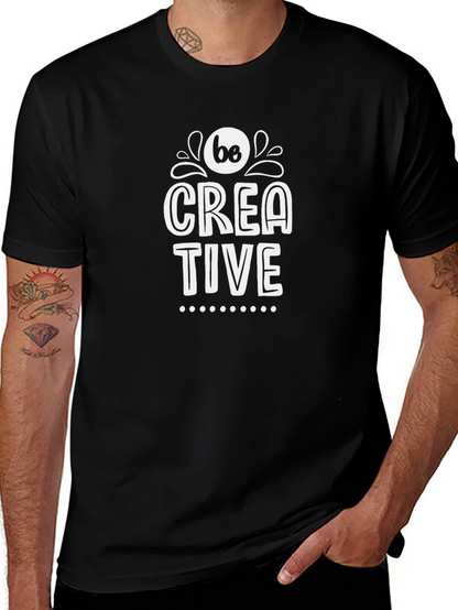 Be Creative Graphic Tee - Black Cotton Blend
