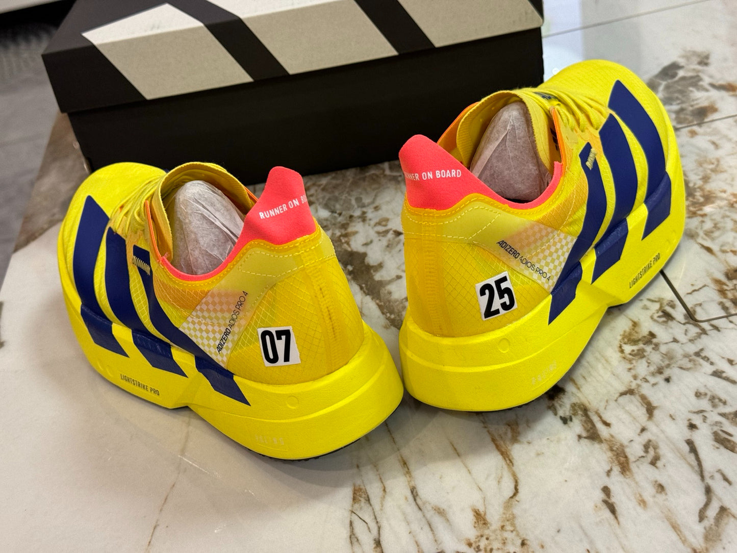 adidas Adizero Adios Pro 4 "Pure Sulfur / Yellow Navy"
