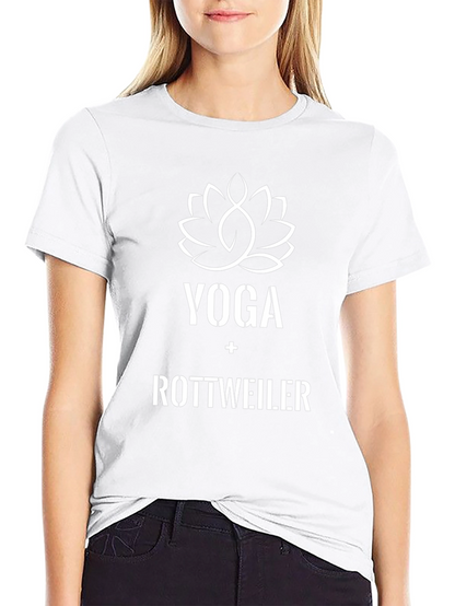 Yoga Rottweiler T-Shirt: Trendy Graphic Tee