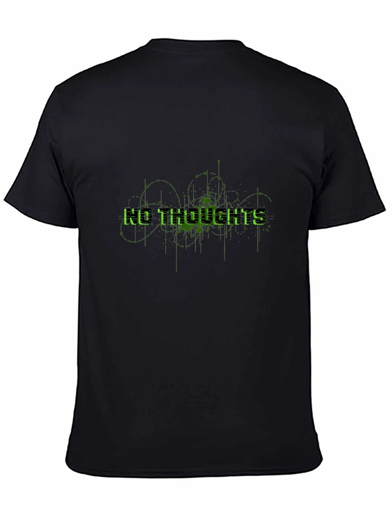 No Thoughts Black Graphic Tee