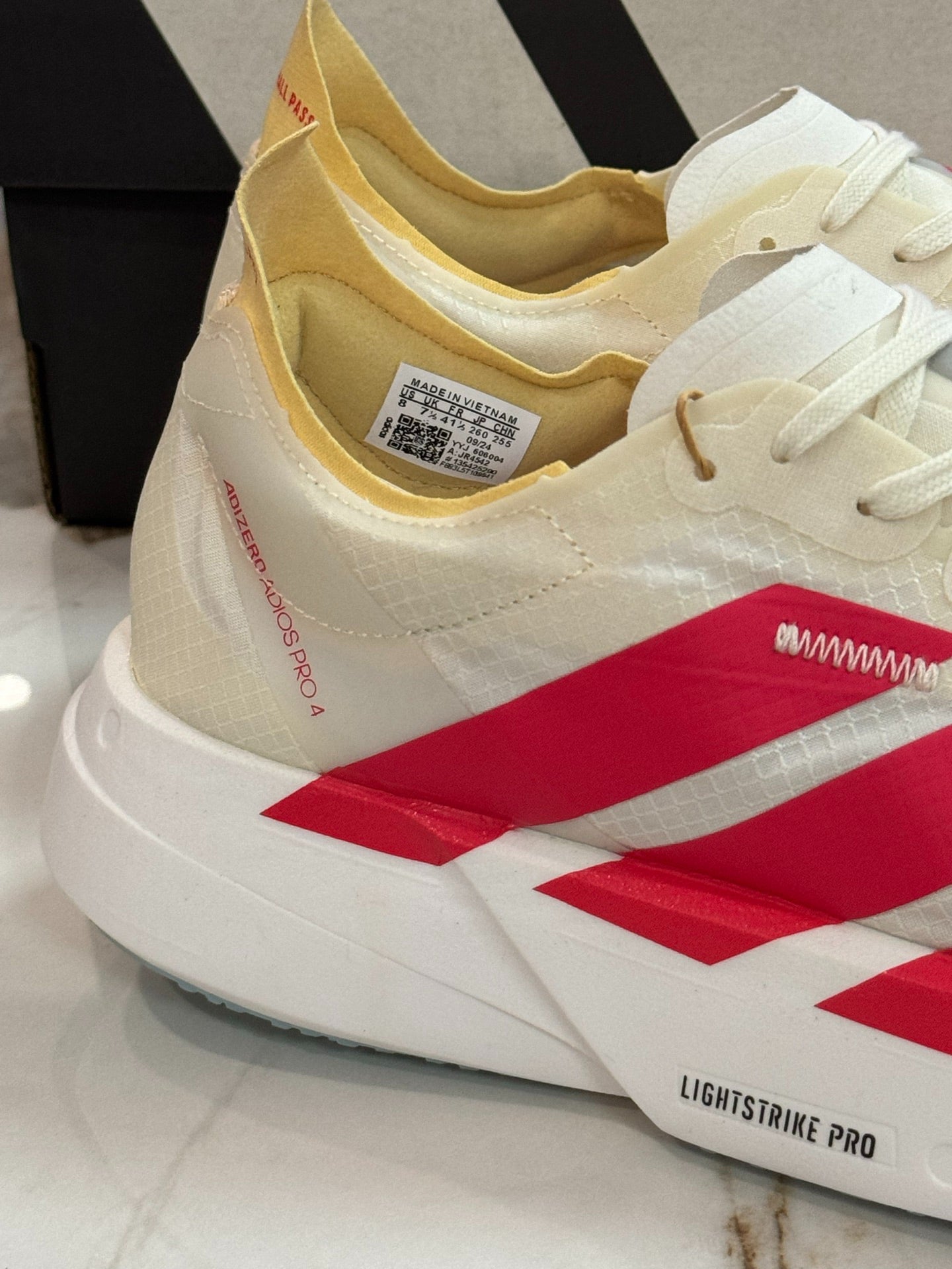 adidas Adizero Adios Pro 4 "White Lucid Red"