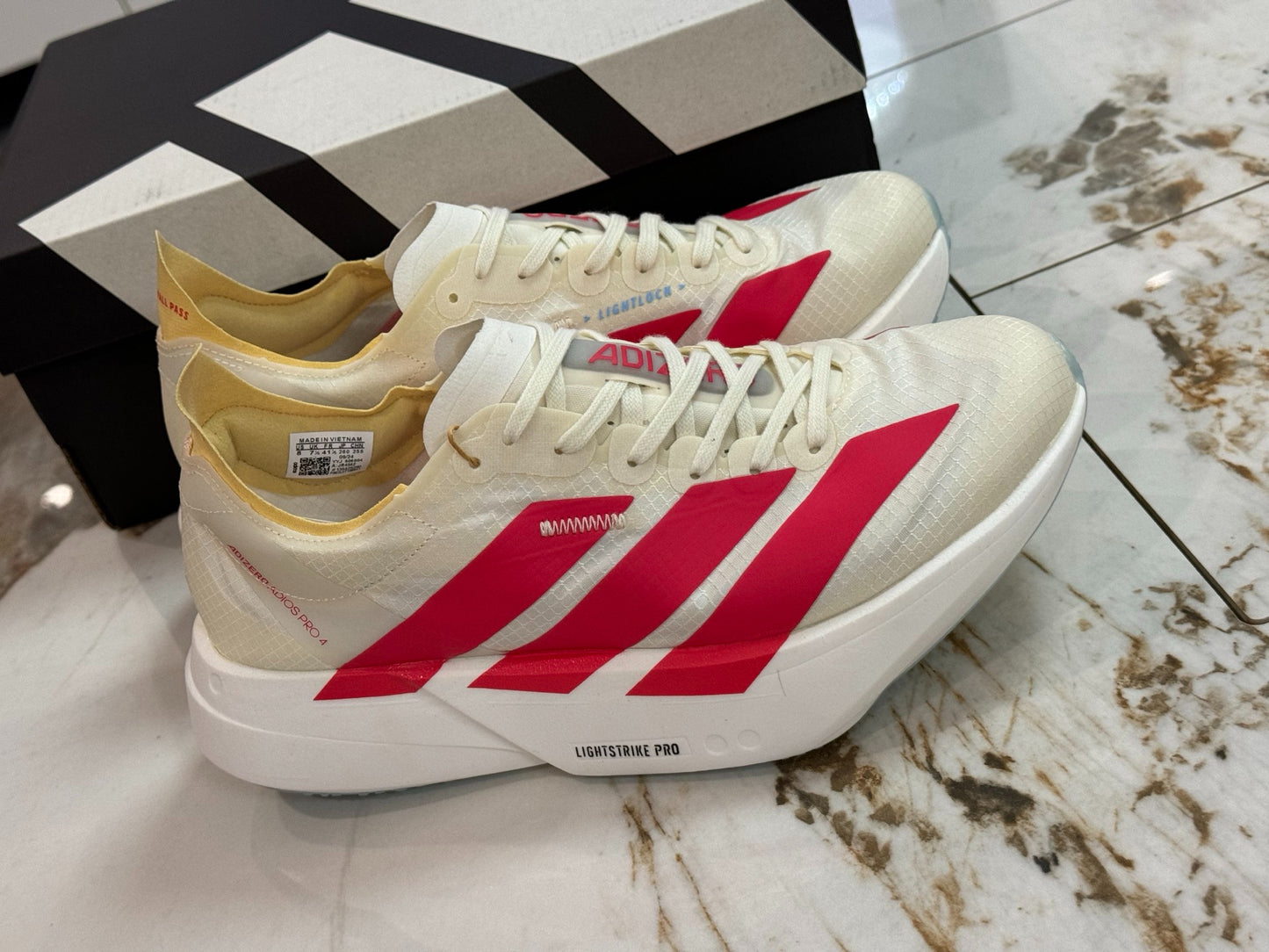 adidas Adizero Adios Pro 4 "White Lucid Red"