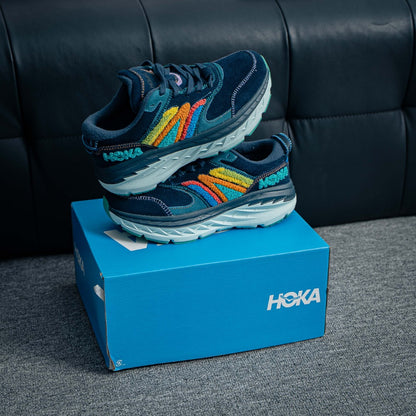 HOKA "Navy Rainbow" Lifestyle Sneakers