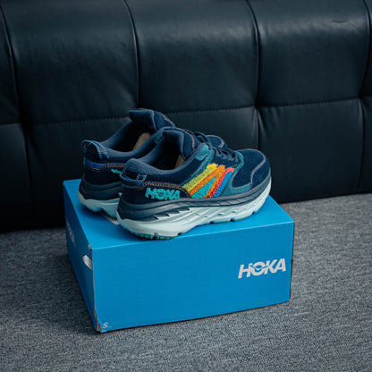 HOKA "Navy Rainbow" Lifestyle Sneakers