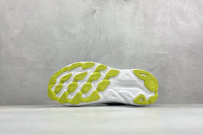 HOKA Clifton 9 White & Light Blue Colorblock Daily Running Trainers