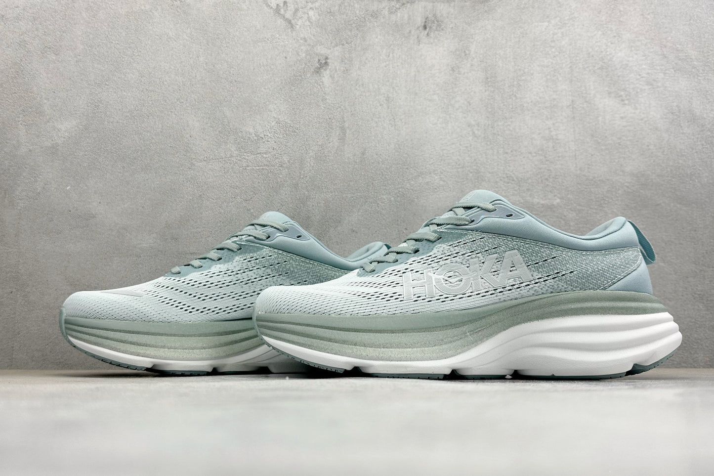 HOKA Bondi 8 Mint Green Gradient Running Sneaker