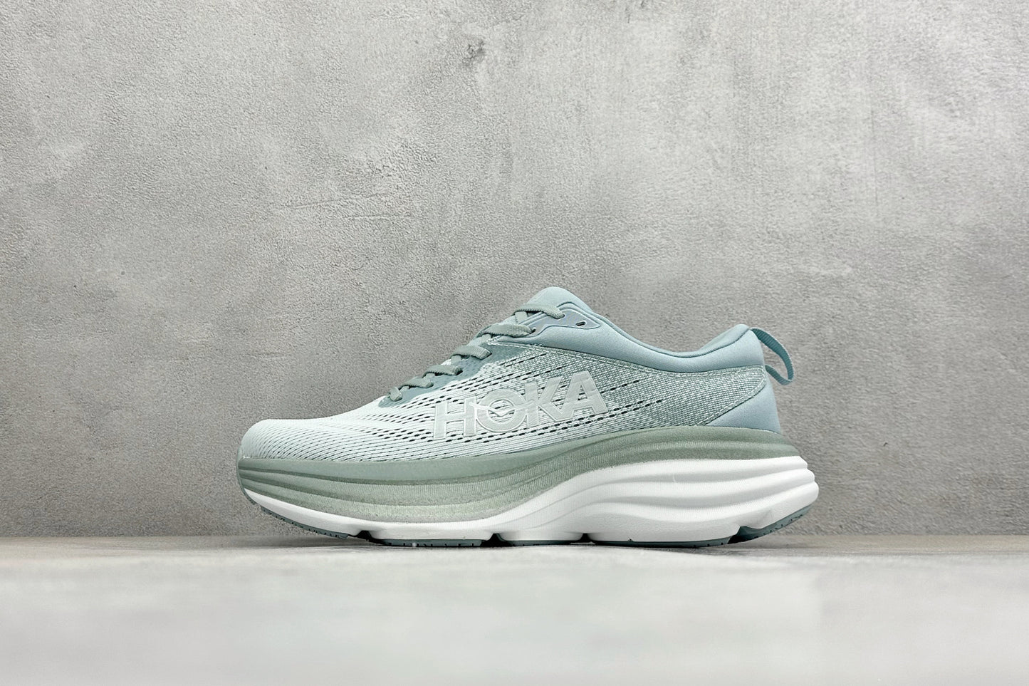 HOKA Bondi 8 Mint Green Gradient Running Sneaker