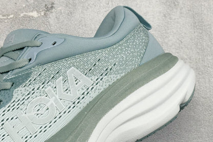 HOKA Bondi 8 Mint Green Gradient Running Sneaker